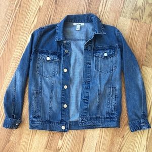 Refuge oversized Jean Jacket size small medium wash like new, blue